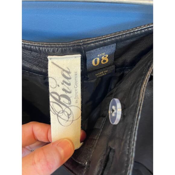 Black Leather Shorts brand is BIRD by Juicy Couture Size 8 - Picture 3 of 6